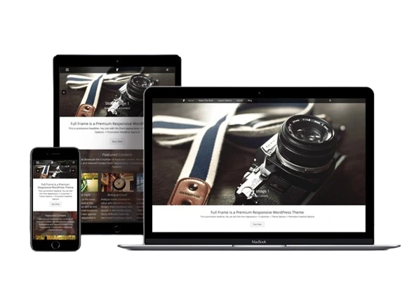 A responsive website design company,website displayed on a desktop, laptop, tablet, and mobile phone
